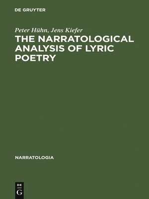 cover image of The Narratological Analysis of Lyric Poetry